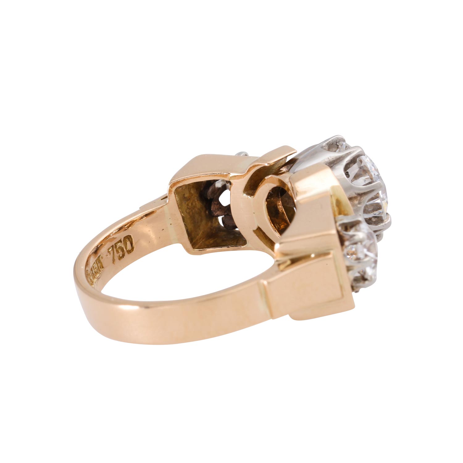 Ring mit zentralem Diamant ca. 1,5 ct, - Image 3 of 5