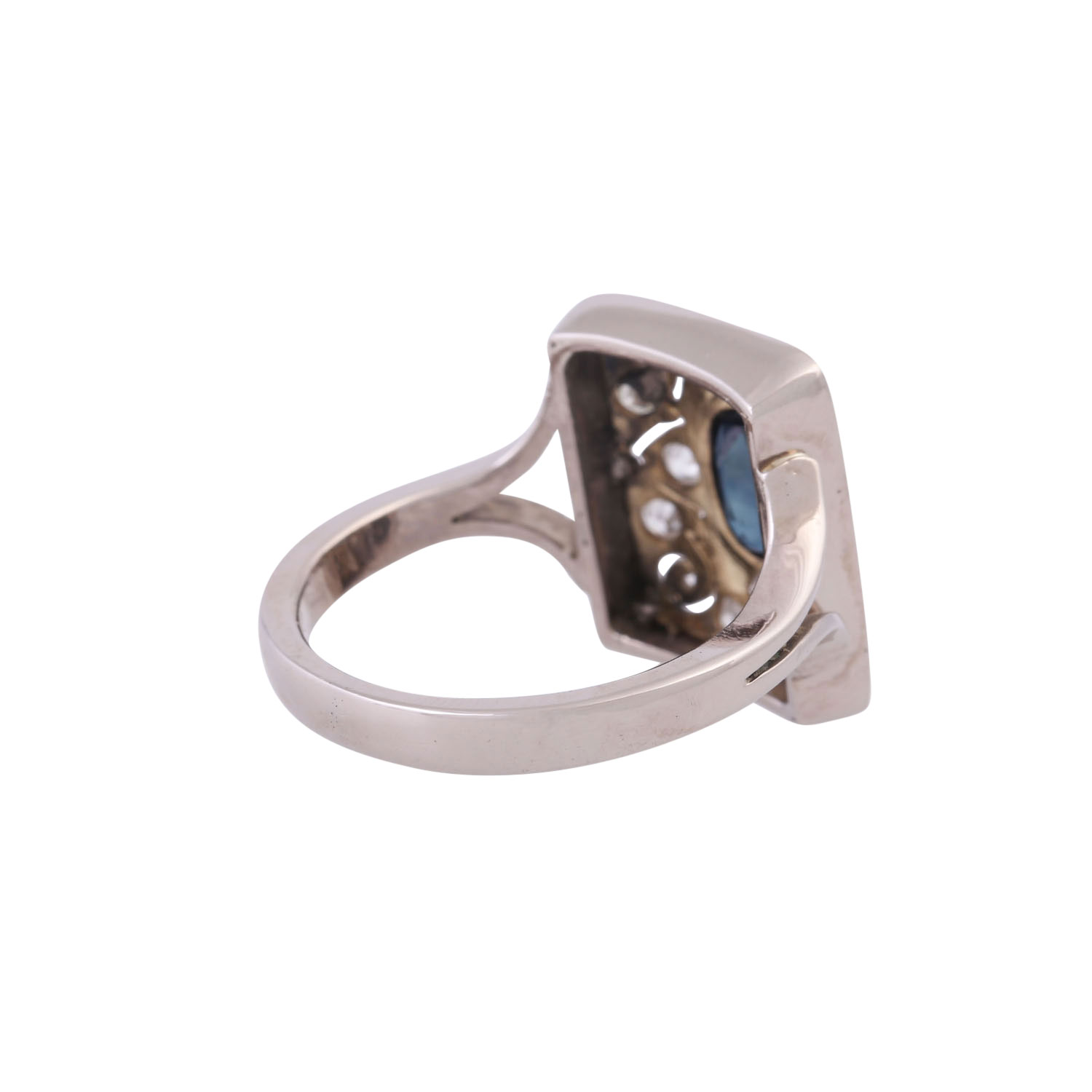 Ring mit Saphir und kleinen Diamanten, - Image 3 of 4