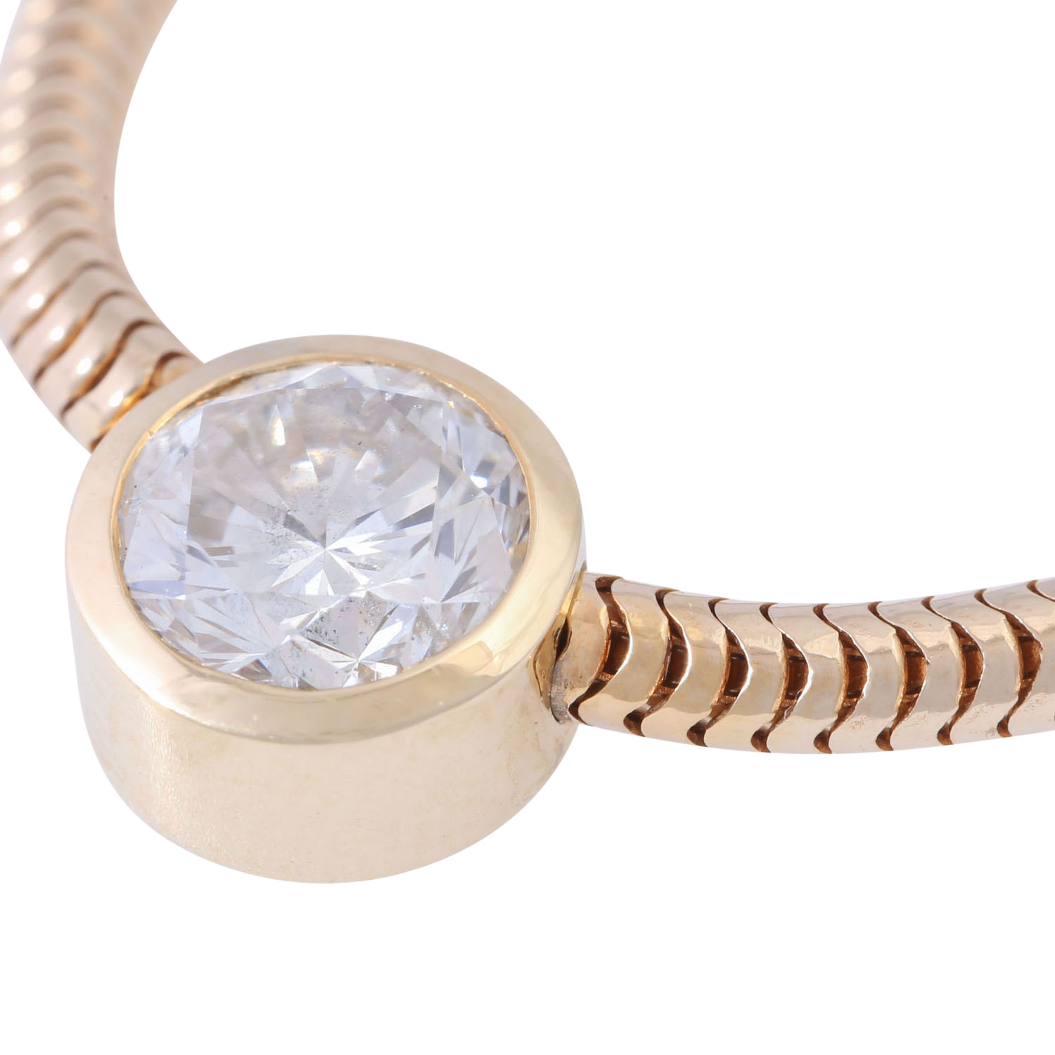 Collier mit Solitaire Brillant von 1,25 ct, - Image 5 of 5