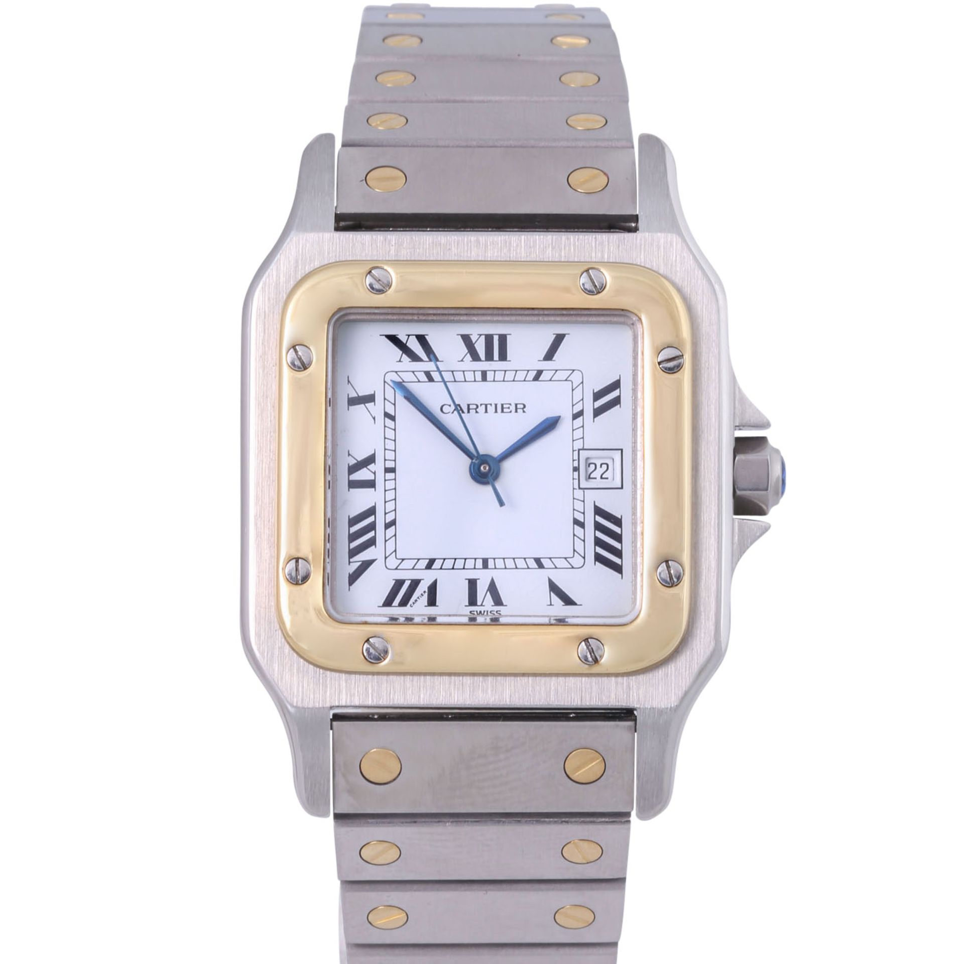 CARTIER Santos Galbée Ref. 2961 Herrenarmbanduhr von 1989