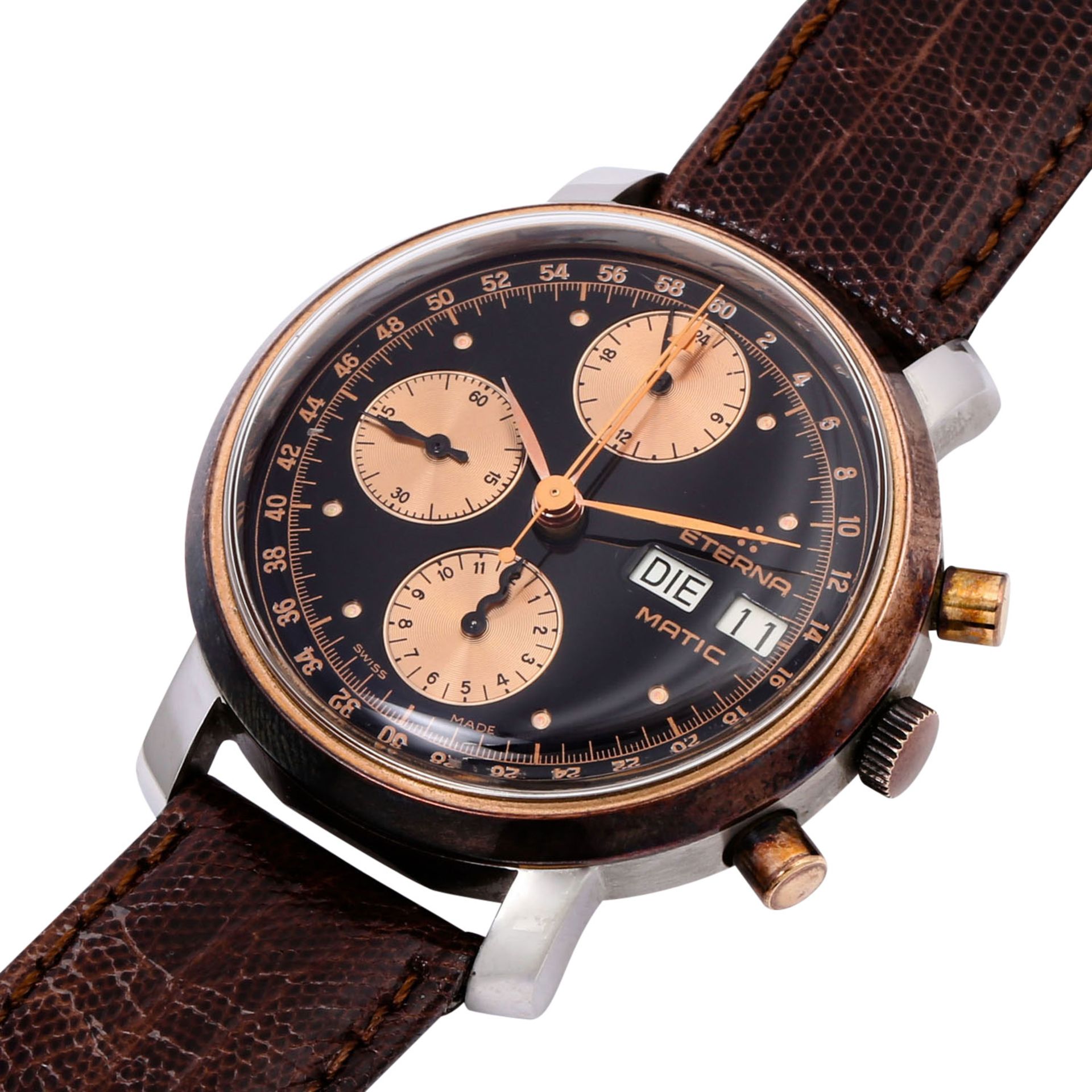 ETERNA-MATIC Chronograph Ref. 684.2169.40 Herrenarmbanduhr - Bild 3 aus 7