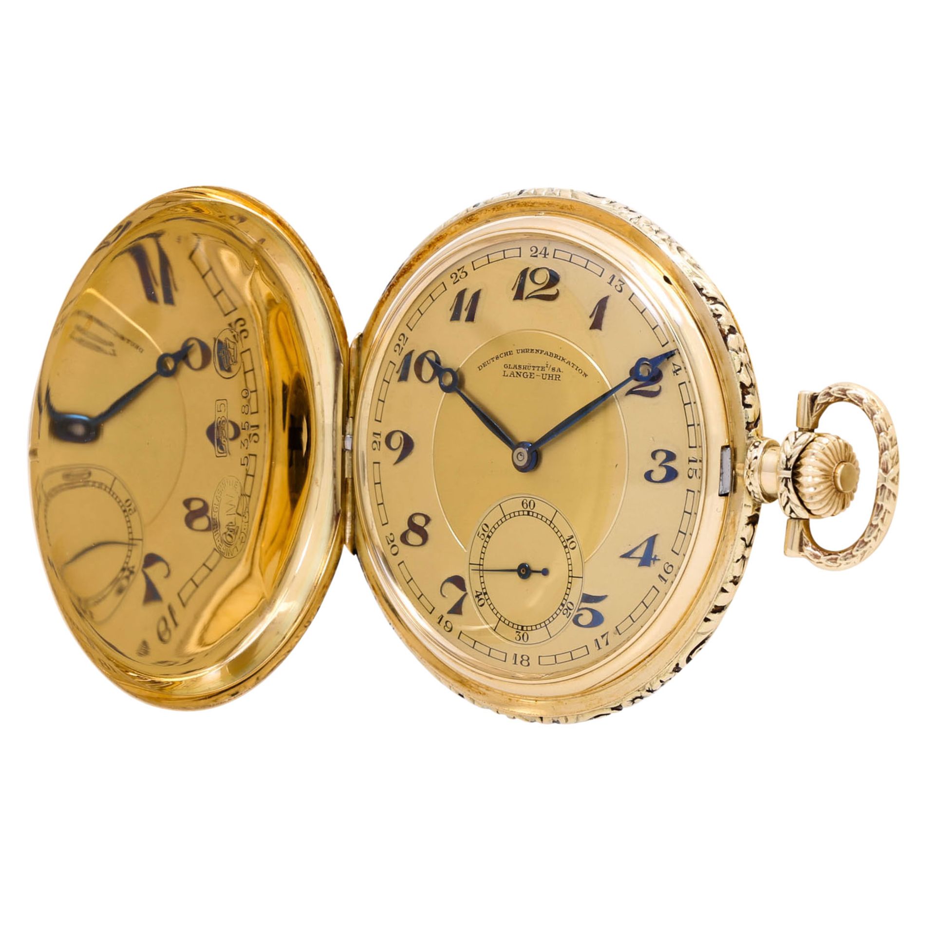 OLIW DUF LANGE Savonette Taschenuhr ca. 1930´er