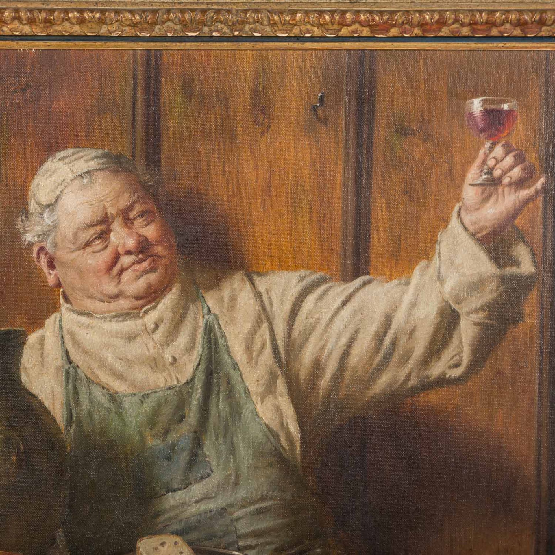WAGNER, FRITZ (1836-1916) "Mönch am Tisch bewundert seinen Wein" - Image 4 of 7