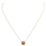 Collier mit naturfarbenem Brillant ca. 1,05 ct