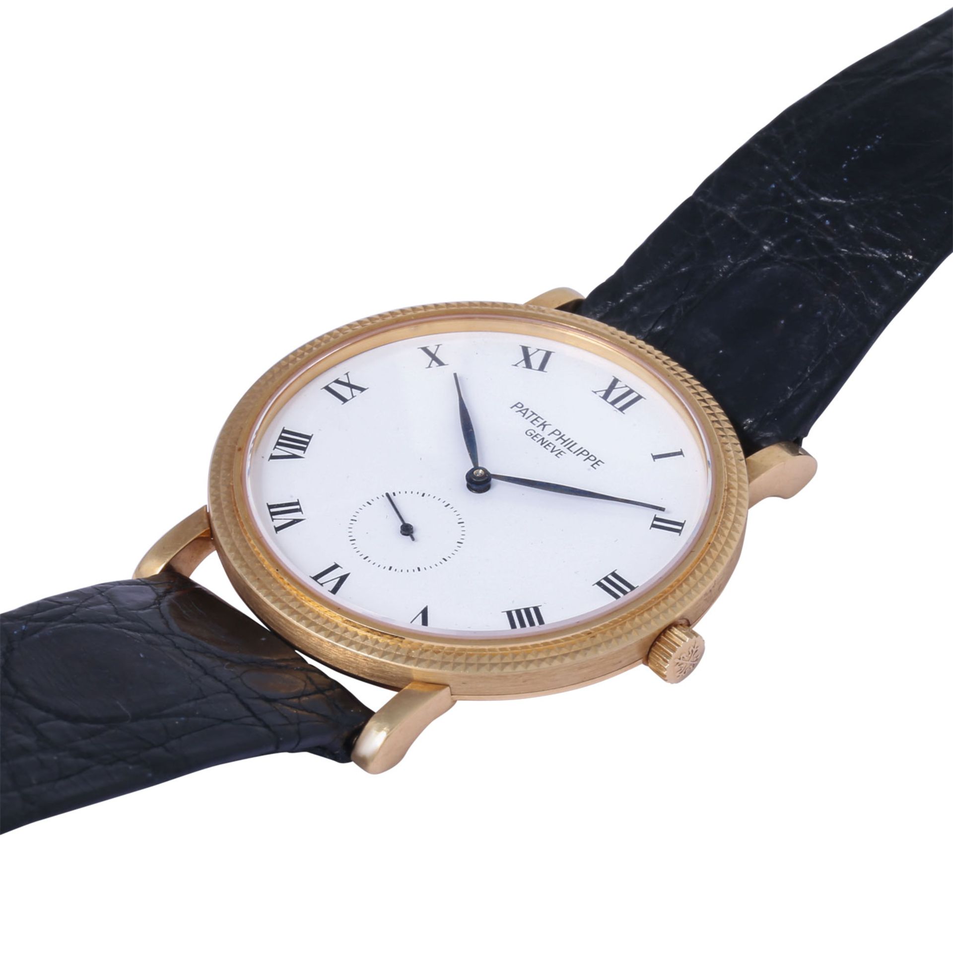 PATEK PHILIPPE Vintage Calatrava "Clous de Paris", Ref. 3919J. Armbanduhr. - Bild 5 aus 8