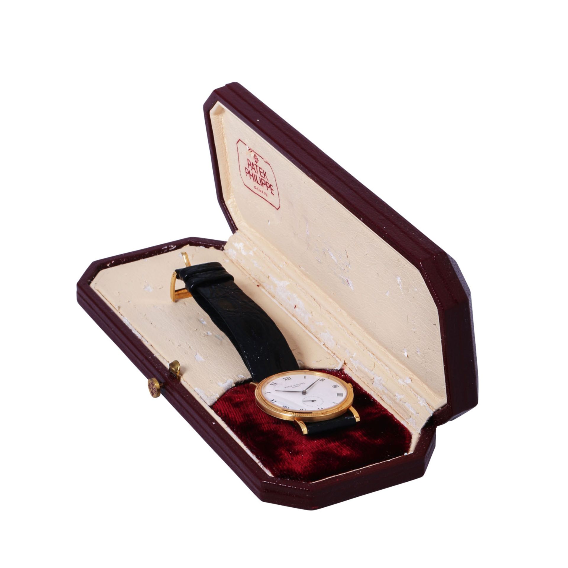 PATEK PHILIPPE Vintage Calatrava "Clous de Paris", Ref. 3919J. Armbanduhr. - Bild 8 aus 8