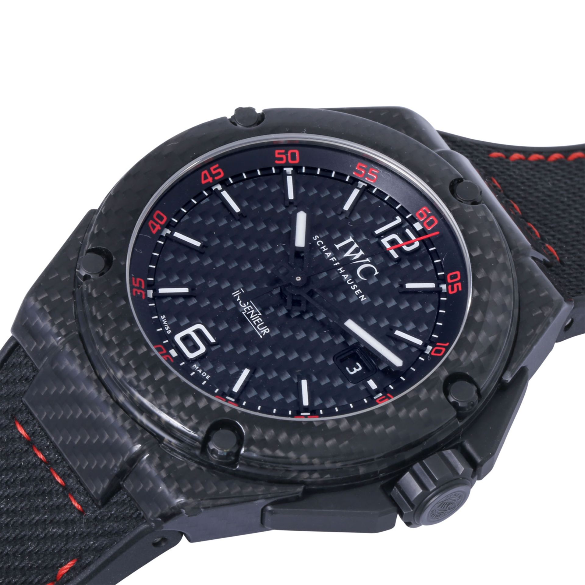 IWC Ingenieur AMG Carbon Performance limitierte Herren Armbanduhr, Ref. IW322402. Full Set aus 2014. - Image 5 of 8