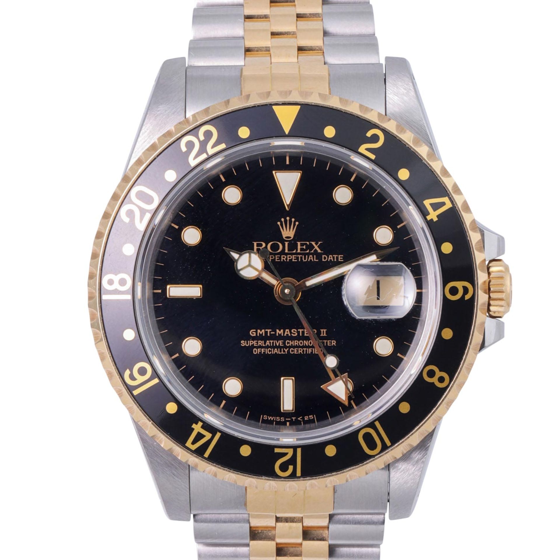 ROLEX Vintage GMT-Master II, Ref. 16713. Herren Armbanduhr aus ca. 1988.