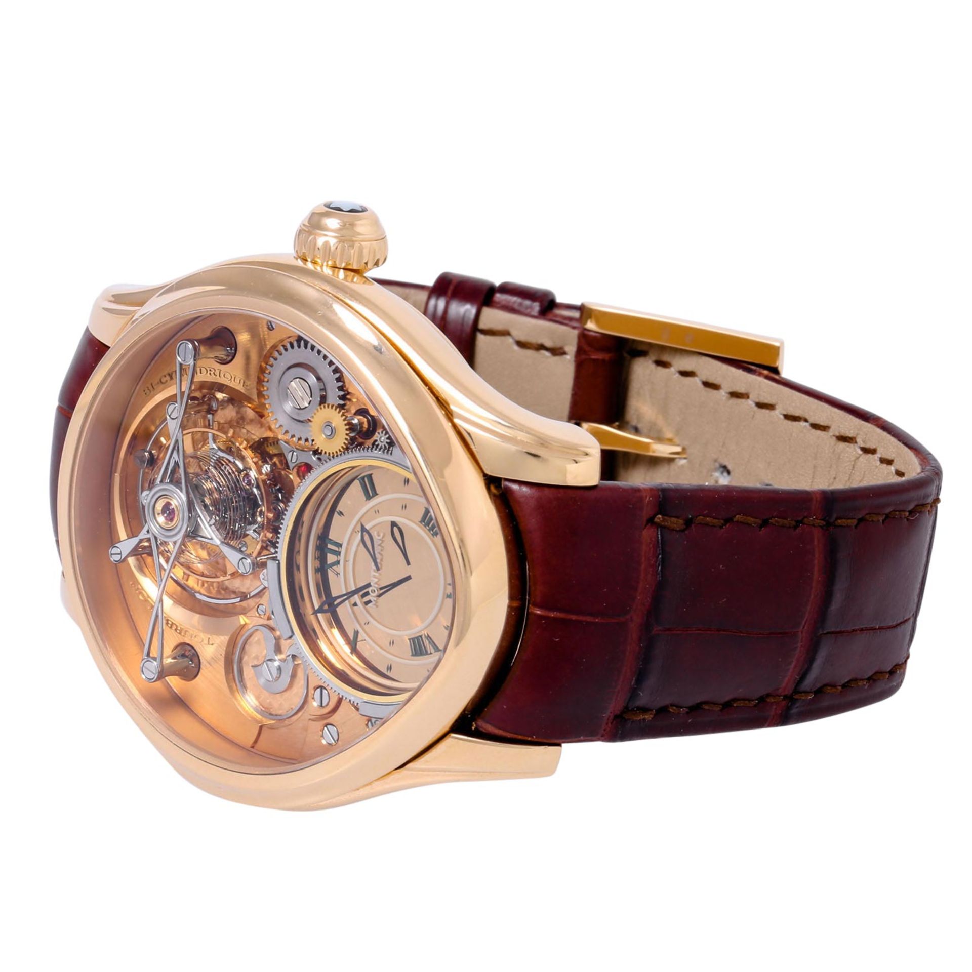 MONTBLANC Collection Villeret 1858 "Grand Tourbillon Heures Mysterieuses", Ref. 103843. Sehr seltene - Bild 7 aus 11