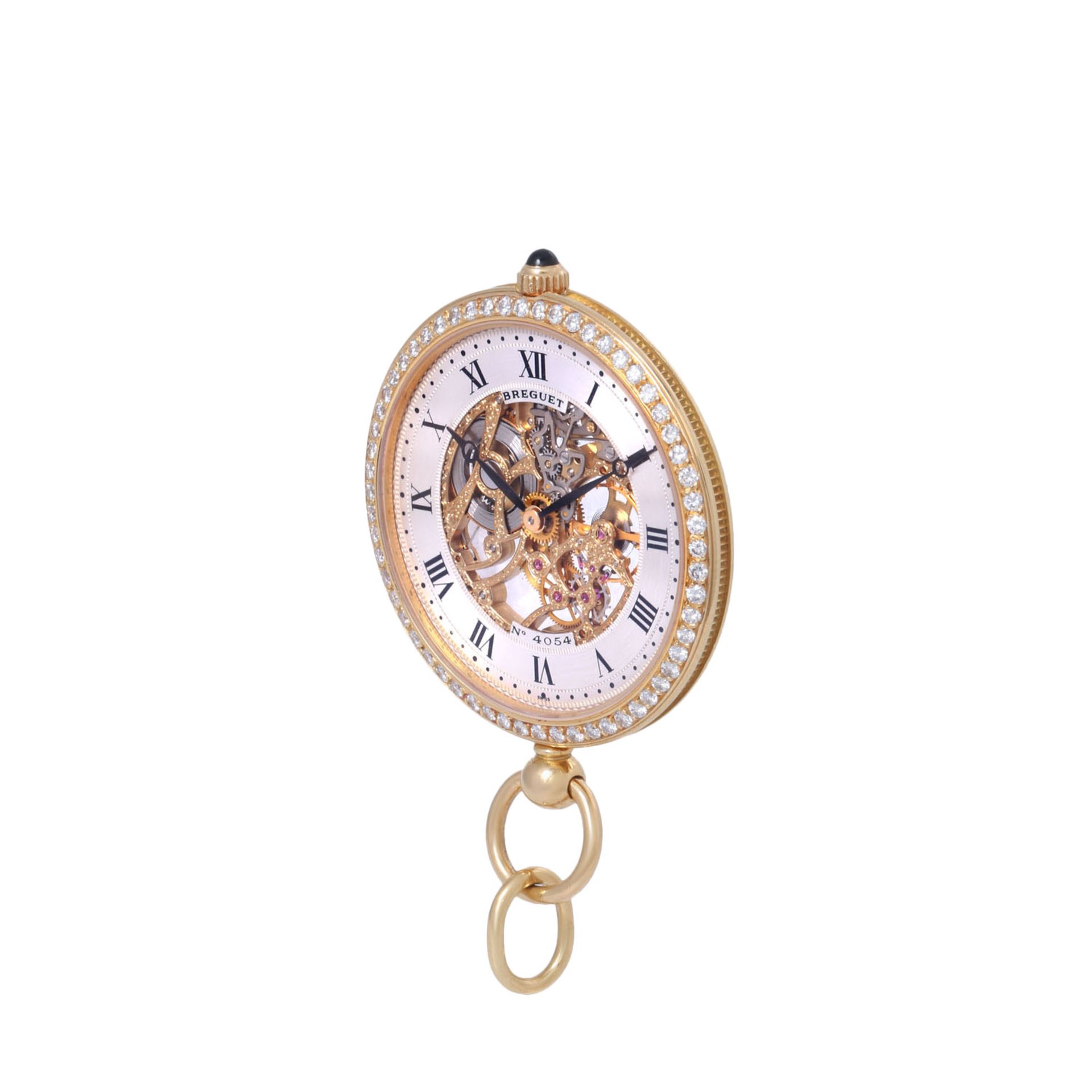 BREGUET hochfeine und sehr seltene Skelett Taschenuhr Anhängeuhr. - Image 6 of 6