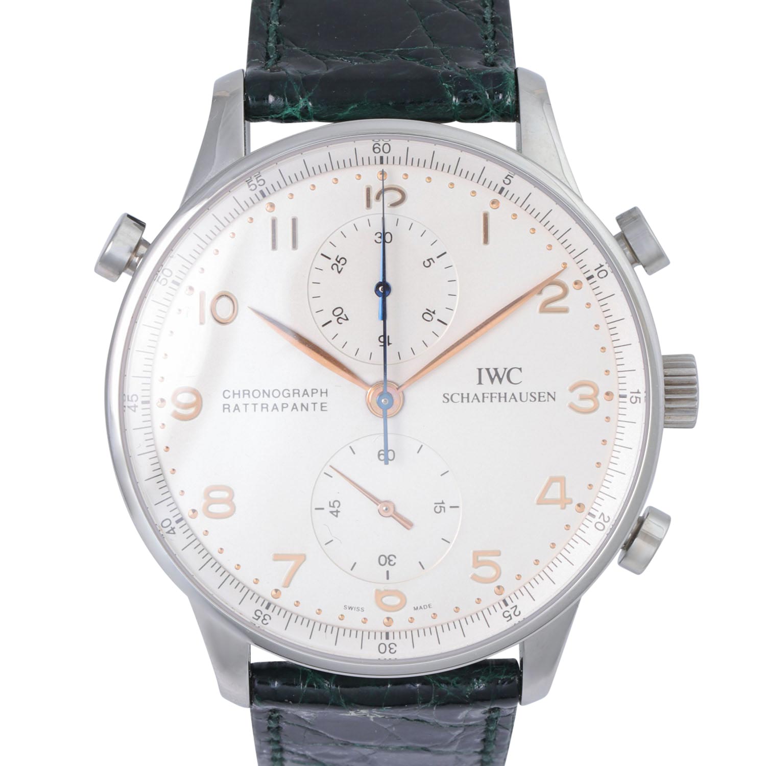 IWC Portugieser Chrono-Rattrapante Herrenarmbanduhr, Ref. 371201. NOS aus 1996.