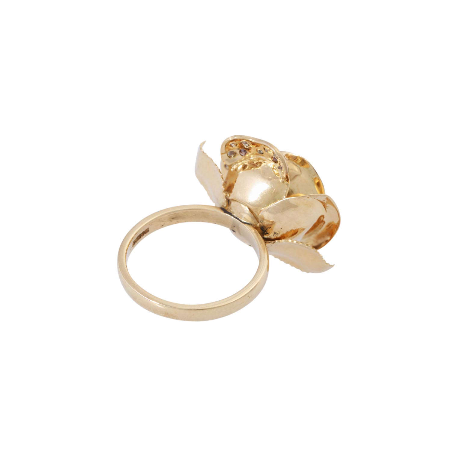 Ring mit goldener Südseeperle und Brillanten - Image 3 of 5