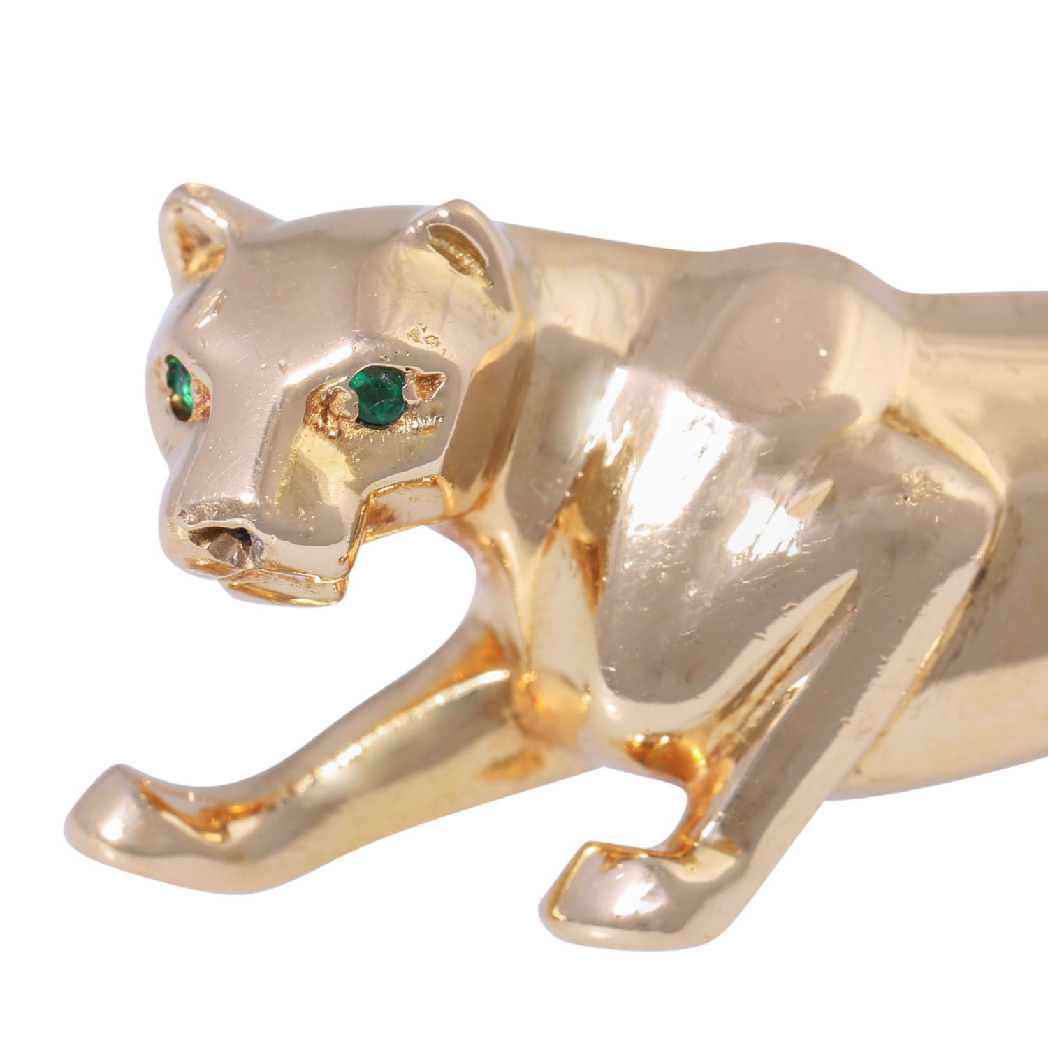 CARTIER Brosche "Panther" mit facettierten Smaragden, - Image 5 of 5