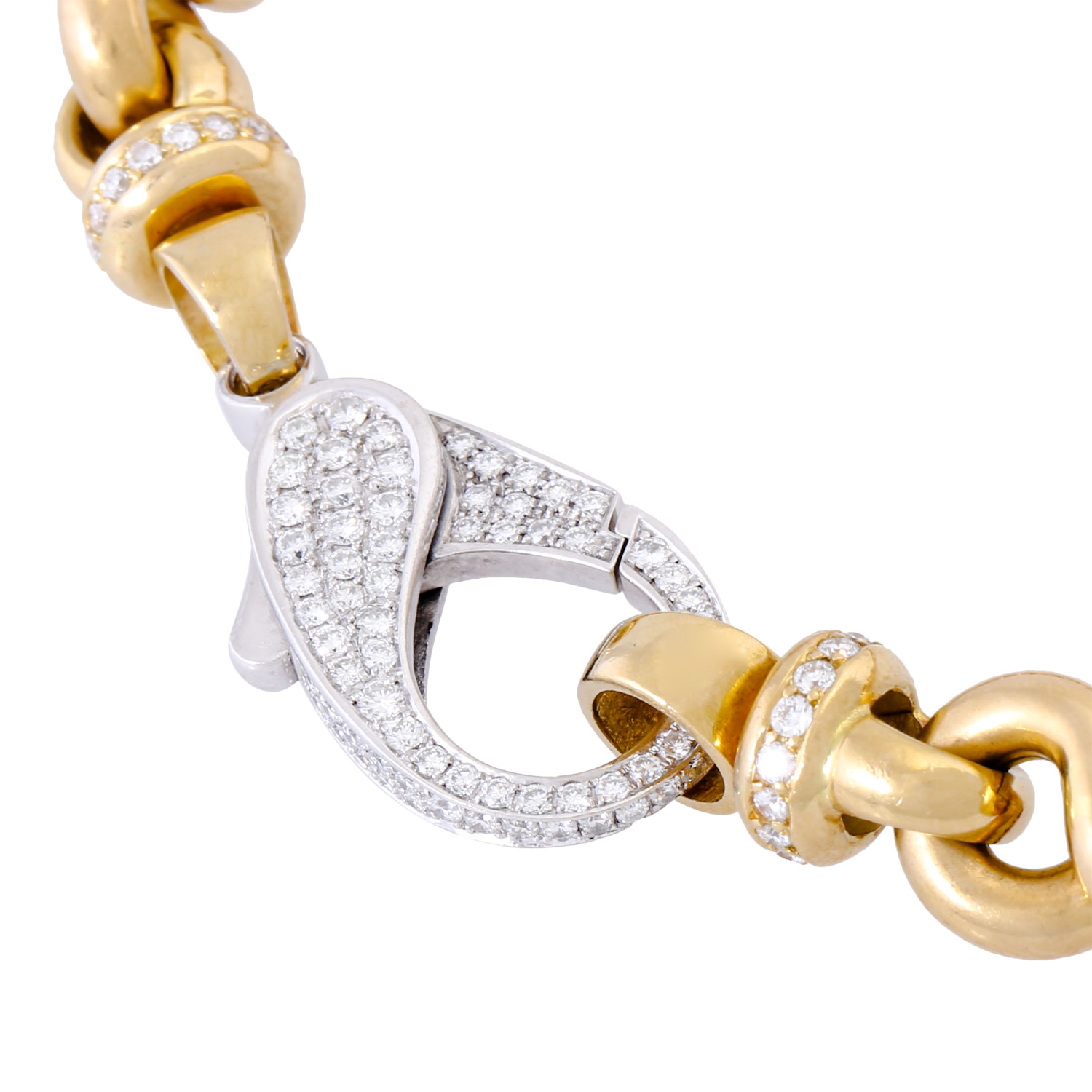 Exklusives Collier mit Schmuckkarabiner besetzt mit Brillanten, - Image 4 of 6