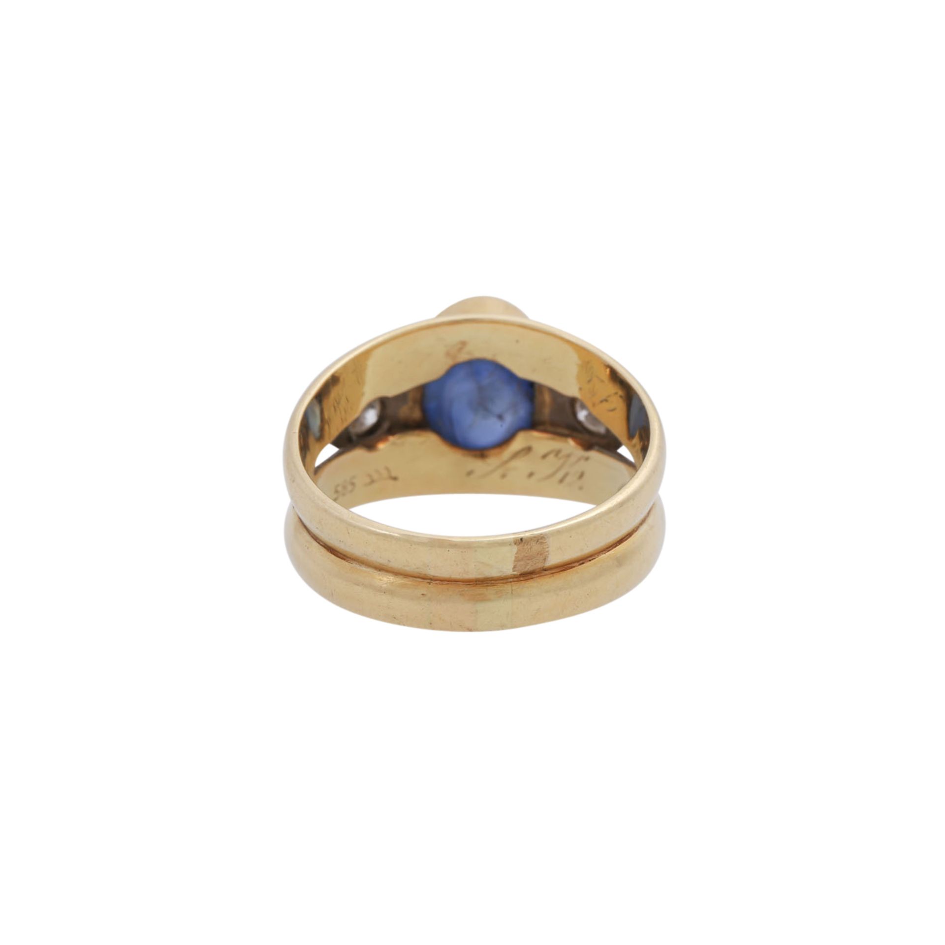 Ring mit Saphircabochon ca. 4,5 ct - Bild 4 aus 5