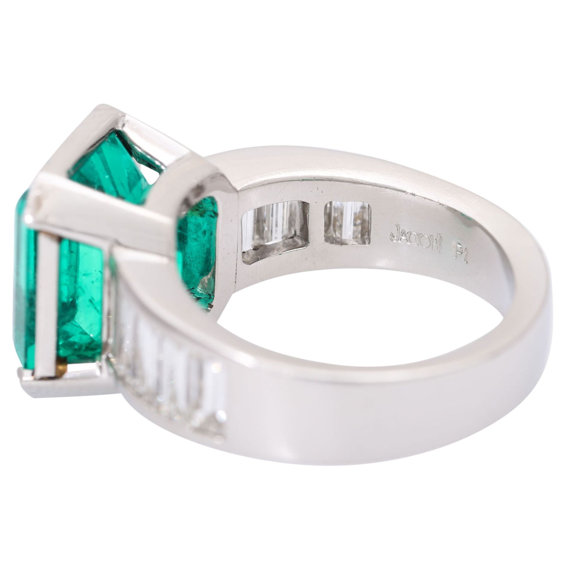 JACOBI Ring mit hochfeinem Smaragd ca. 7,8 ct, - Bild 8 aus 8