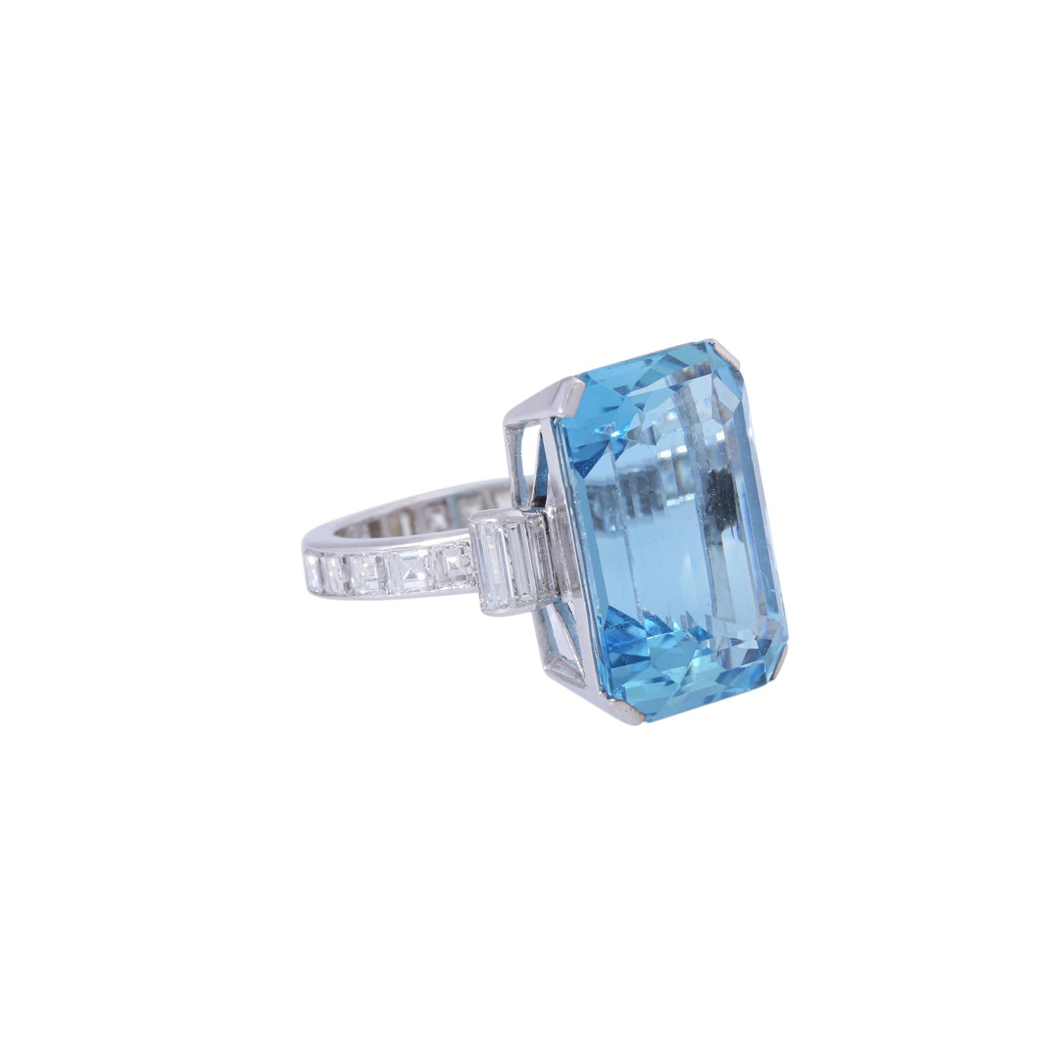 Ring mit hochfeinem Aquamarin ca. 15 ct