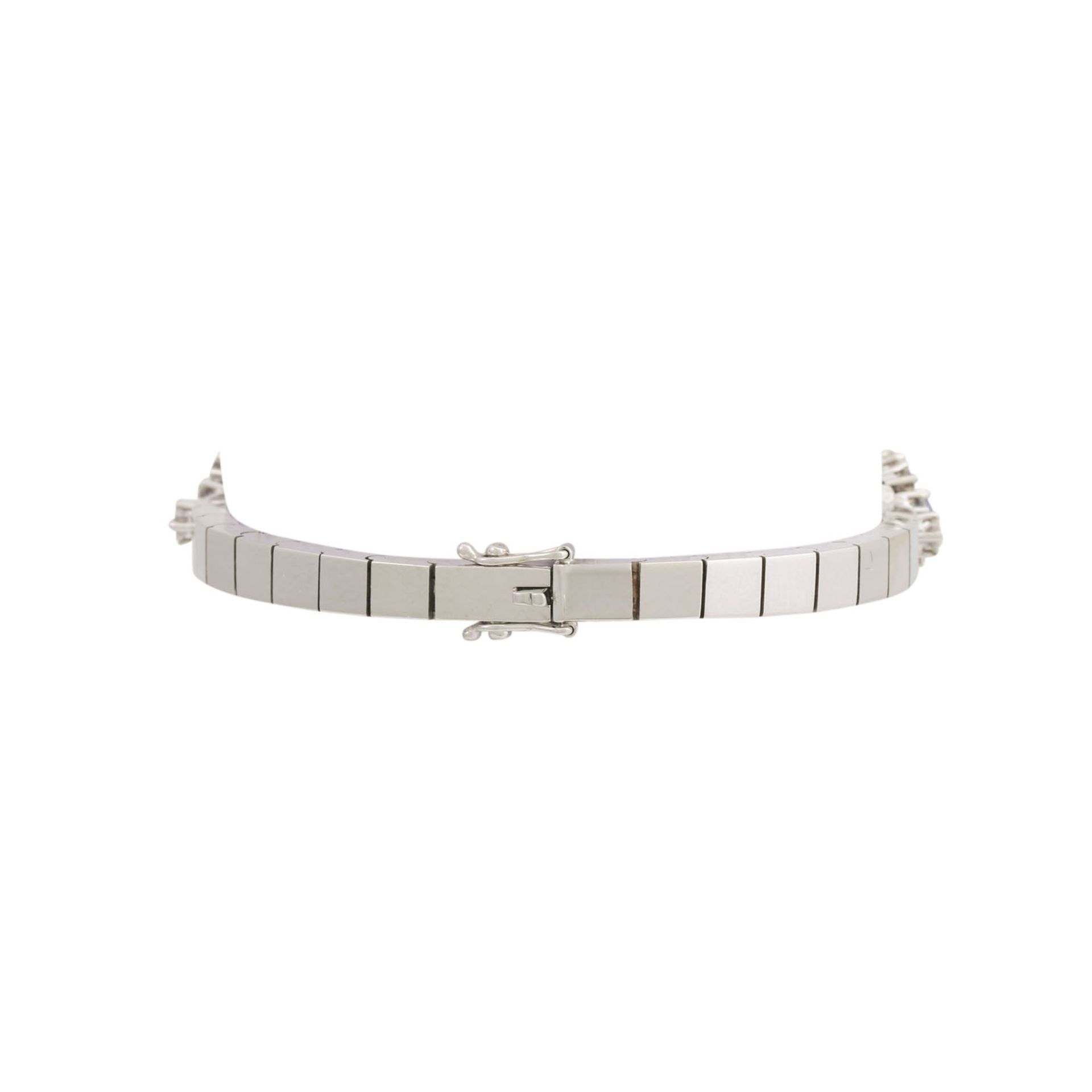 KÜHN Armband mit 5 feinen Saphiren und Brillanten von zus. ca. 2,28 ct, - Image 2 of 6