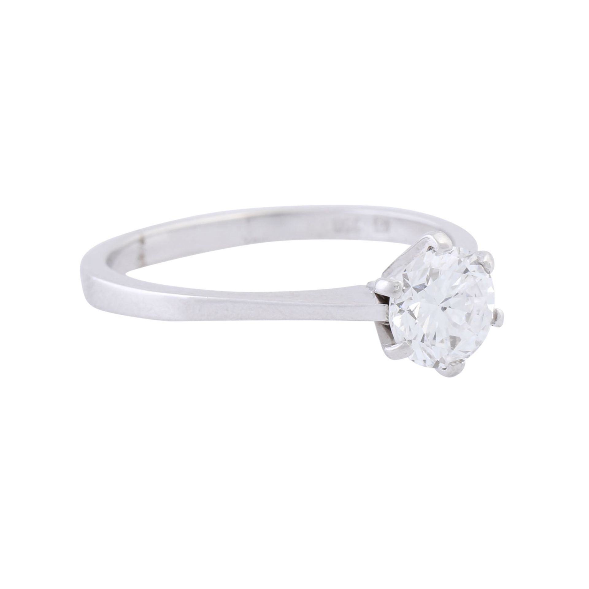 Solitärring mit Brillant von ca. 1,03 ct,