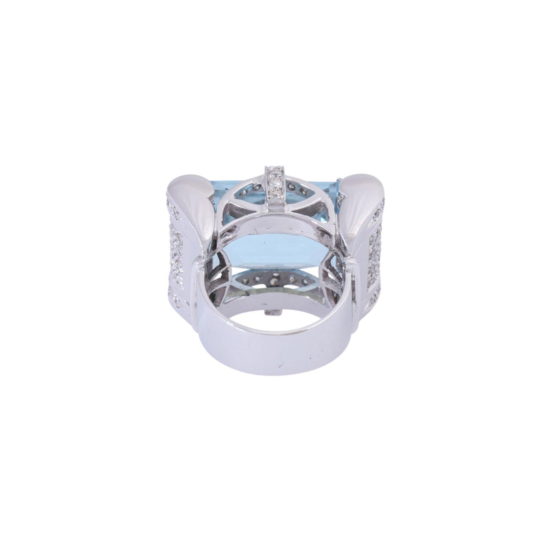 Ring mit Aquamarin ca. 19 ct und Brillanten - Image 4 of 5