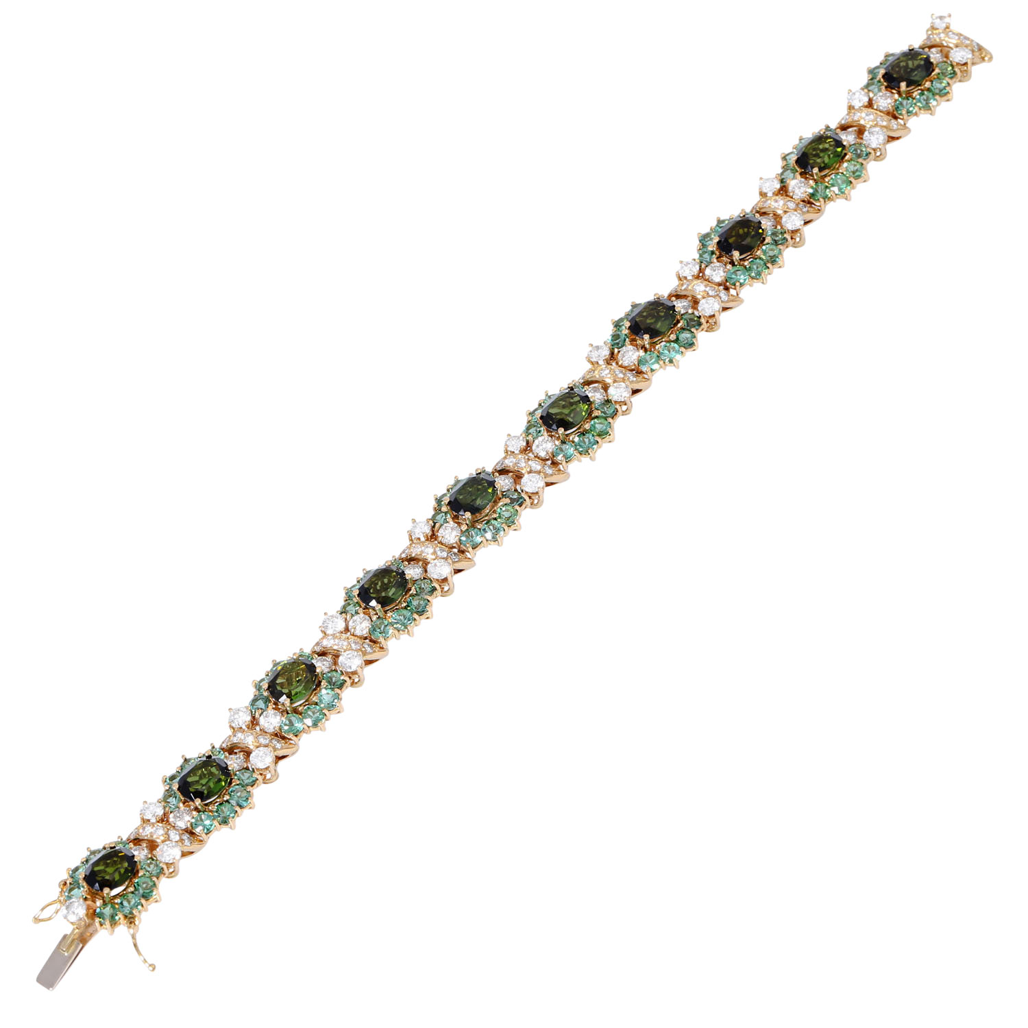 Armband mit grünen Turmalinen und Brillanten - Image 3 of 5
