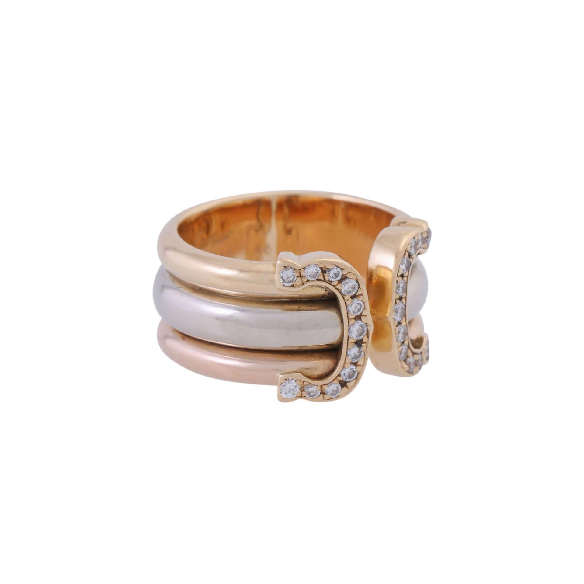 CARTIER Ring "C de Cartier" mit Brillanten zus. ca. 0,25 ct,