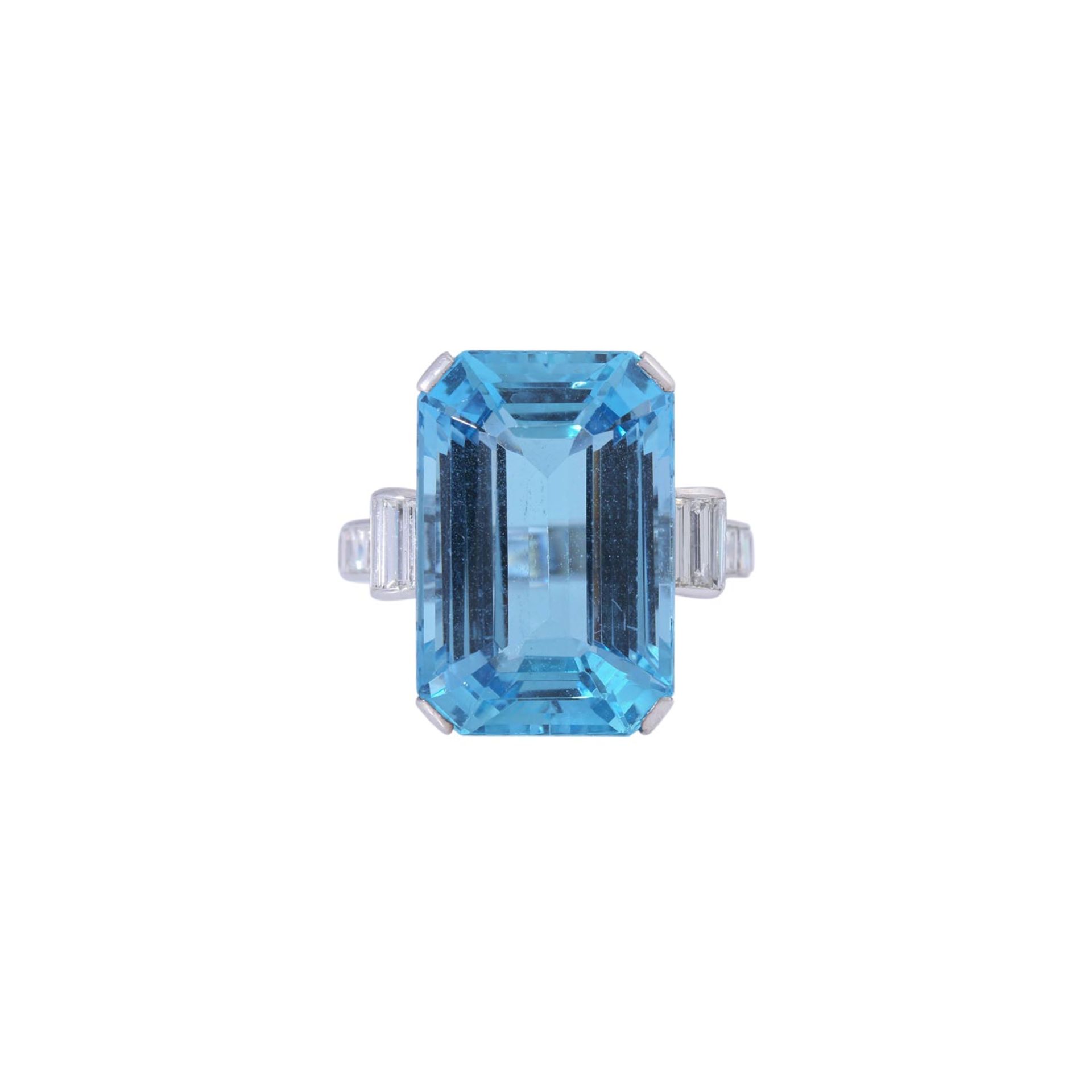 Ring mit hochfeinem Aquamarin ca. 15 ct - Bild 2 aus 6