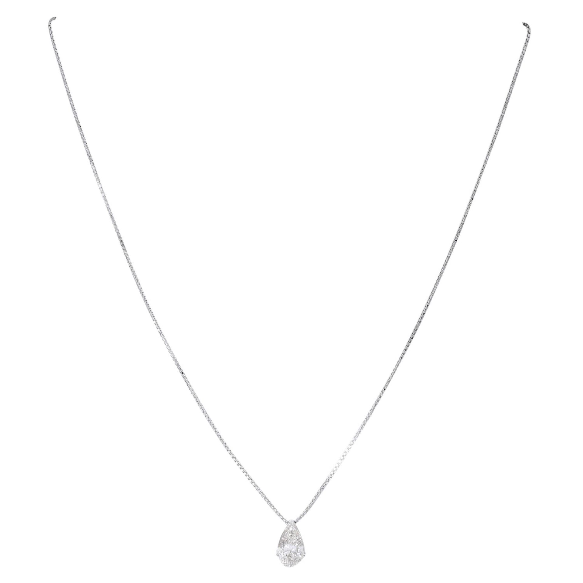 Kette und Anhänger mit Diamanttropfen 1,98 ct,