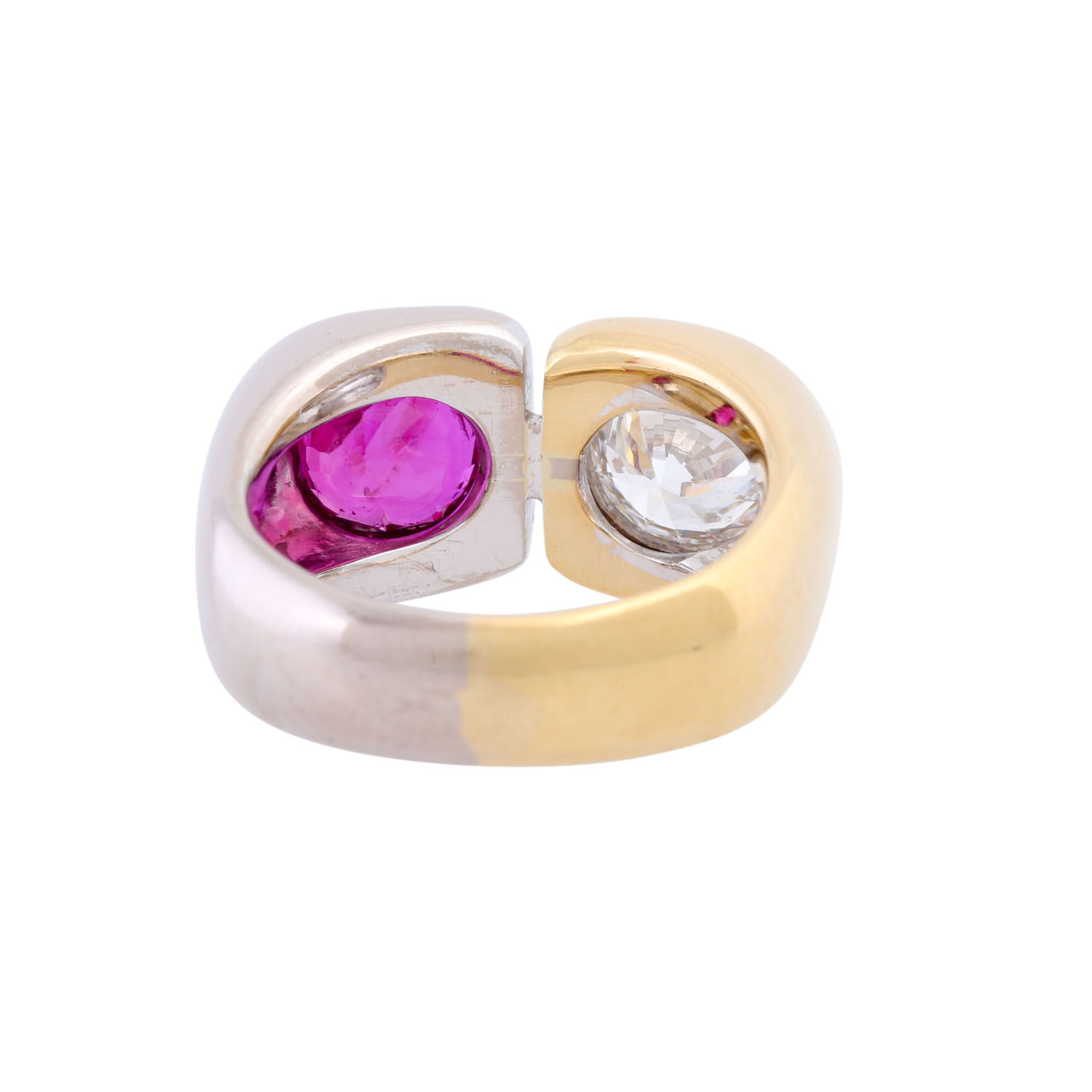 Ring mit Rubin ca. 2,1 ct und Brillant ca. 1,7 ct, - Image 4 of 5