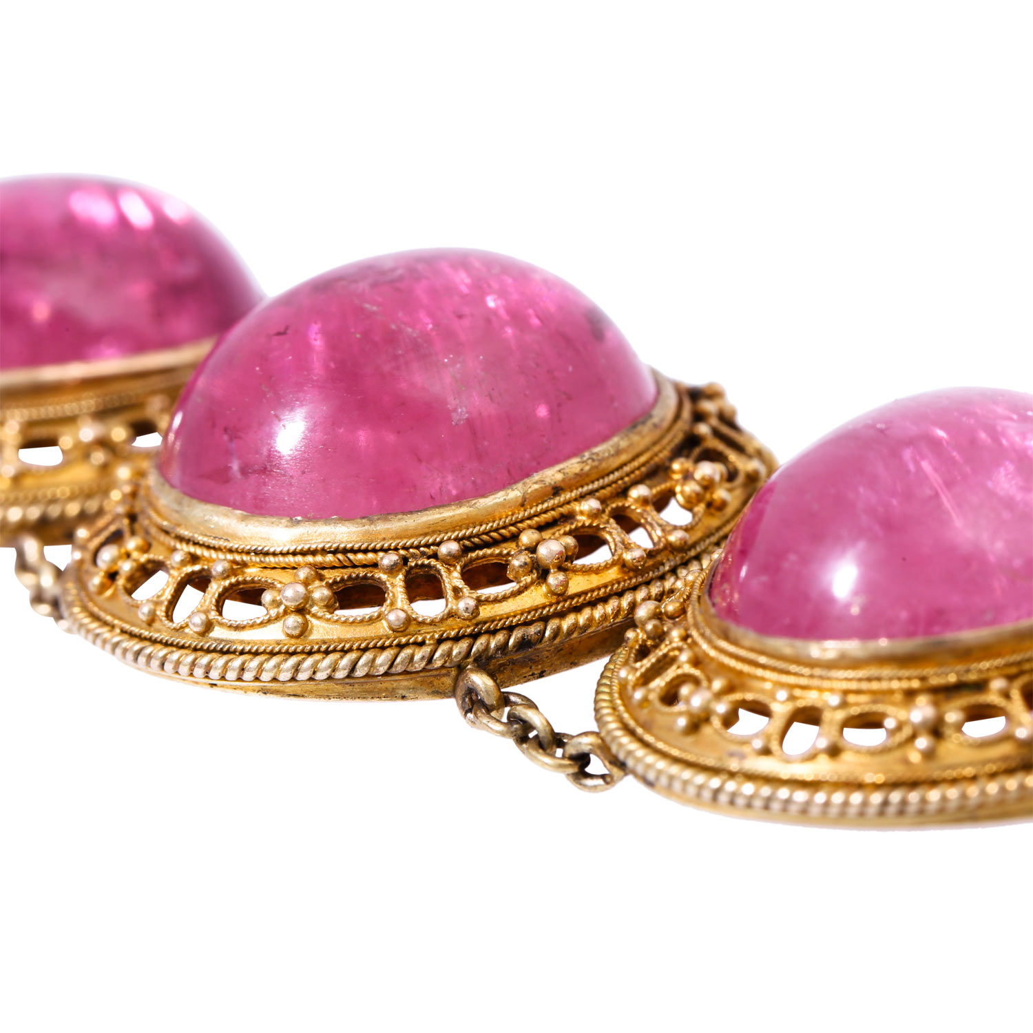 Armband mit 7 schönen rosa Turmalincabochons - Image 5 of 5