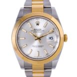 ROLEX Datejust 41 "Silber", Ref. 126303-0001. Herren Armbanduhr. Aus 2022.