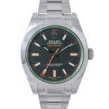 ROLEX Milgauss 'Schwarz'. Ref. 116400GV. Teilw. verklebt. Herren Armbanduhr.