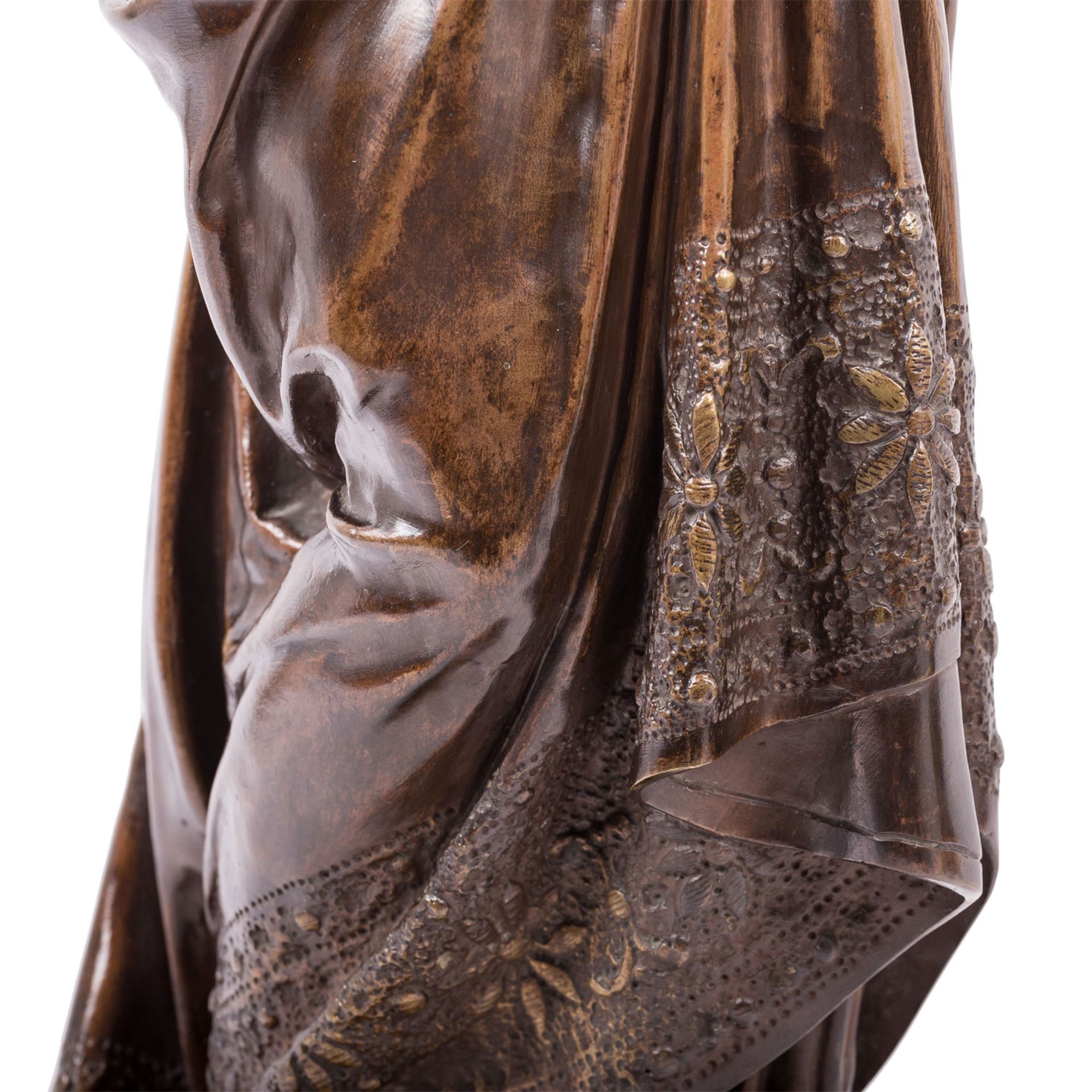 CARRIER-BELLEUSE, ALBERT ERNST (1824-1887) herausragende, große Bronzefigur "La Liseuse" - Bild 7 aus 10