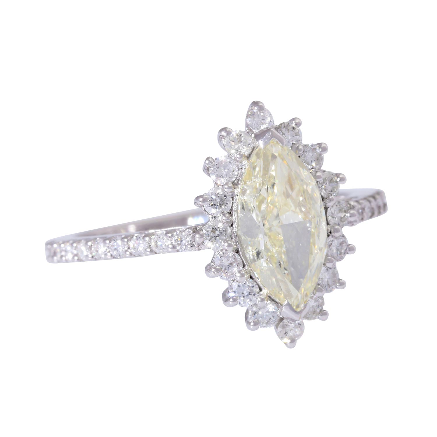 Ring mit zentralem Diamant von 1,51 ct,