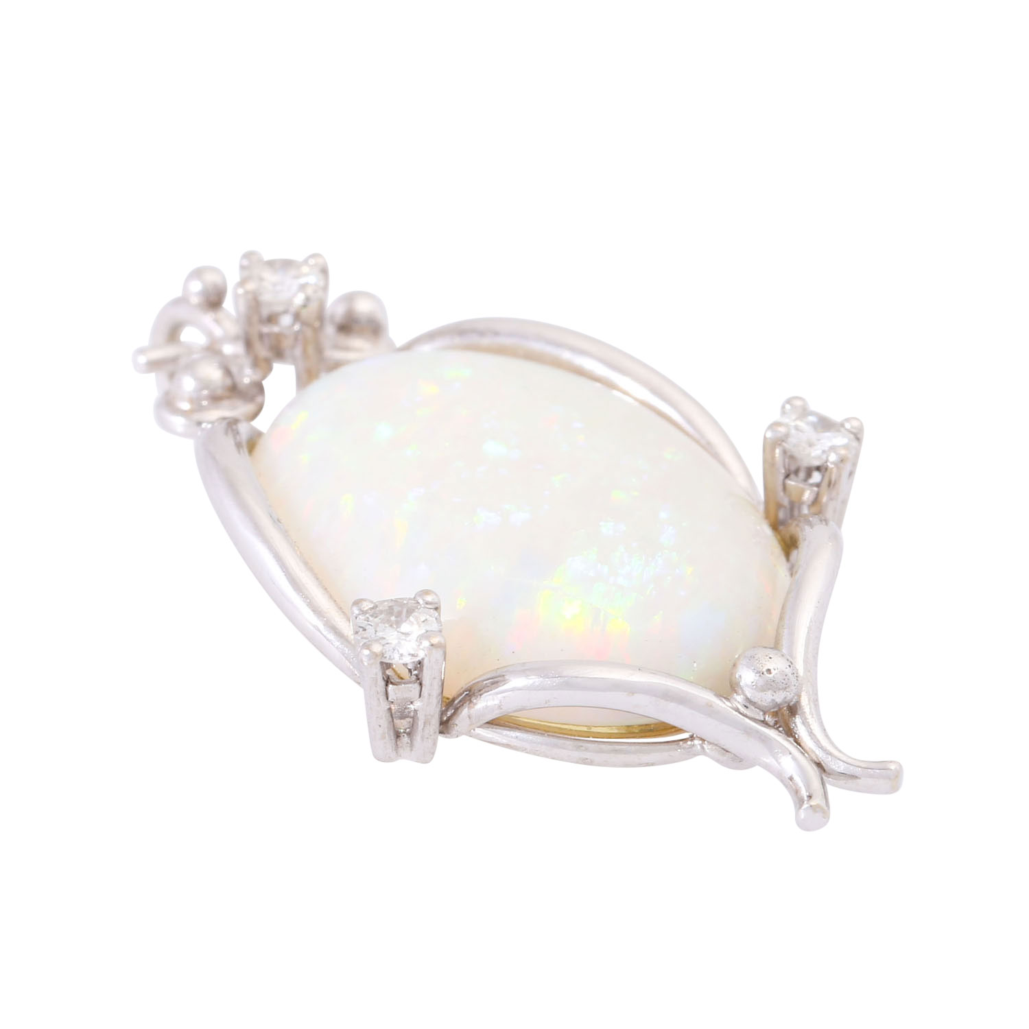 Anhänger mit weißem Opal und Brillanten zus. ca. 0,15 ct (punziert), - Image 4 of 4