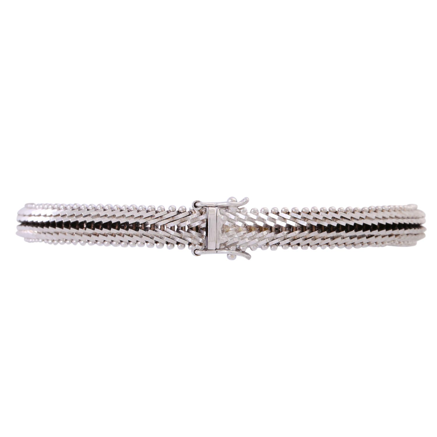 Armband mit 5 Saphiren und Diamanten von zus. ca. 1,15 ct (graviert), - Image 2 of 5