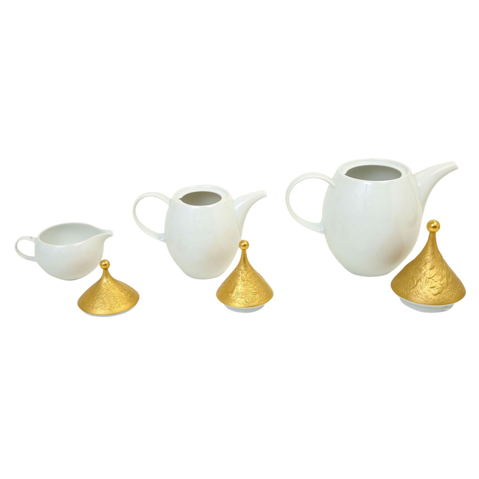 ROSENTHAL 18-tlg. Kaffeeservice 'Zauberflöte Sarastro', 20./21. Jh. - Bild 4 aus 15