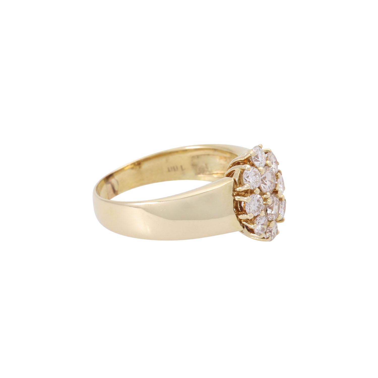 Ring mit 10 Brillanten zus. ca. 1,1 ct,