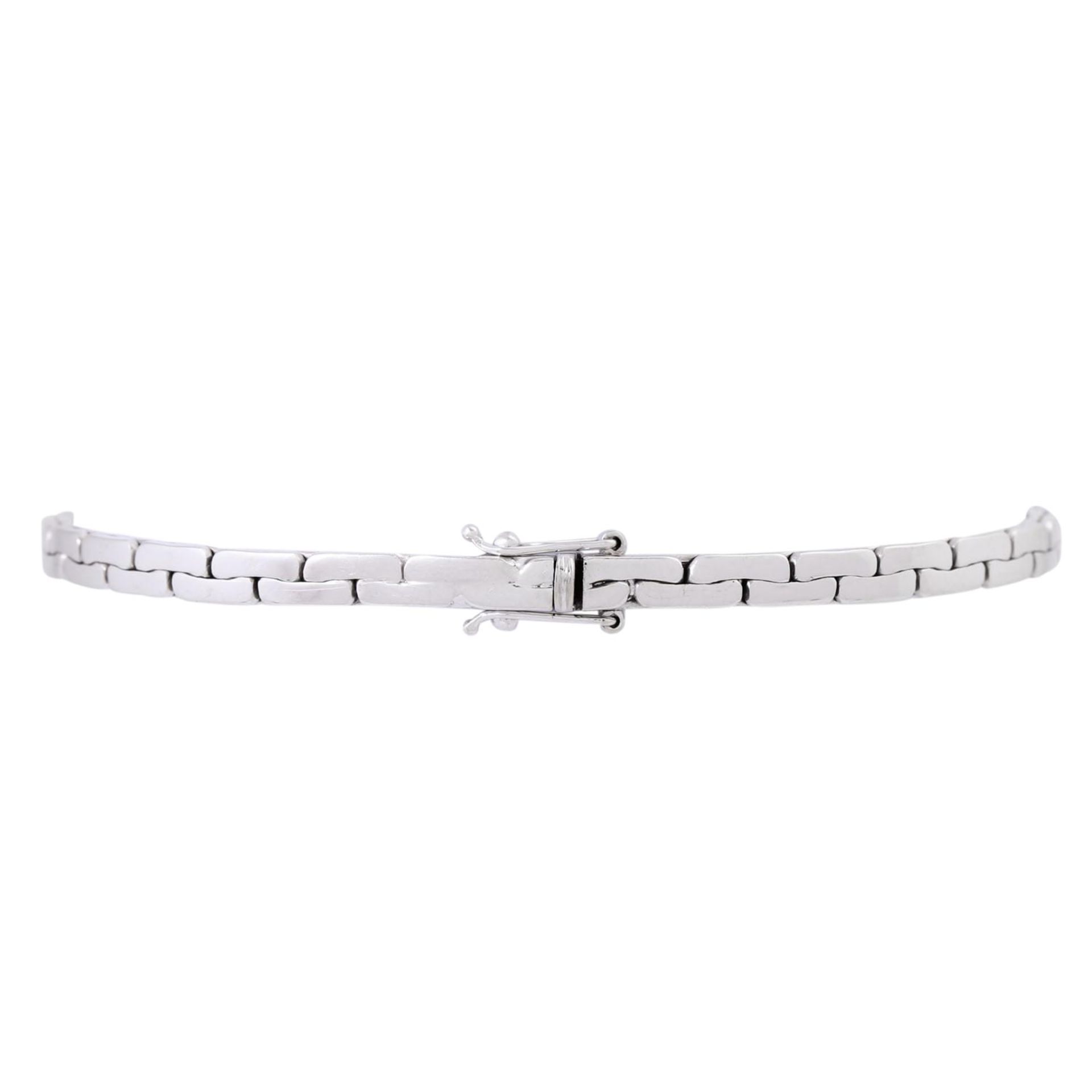 Armband mit 15 Brillanten zus. ca. 1,7 ct (graviert), - Bild 2 aus 5