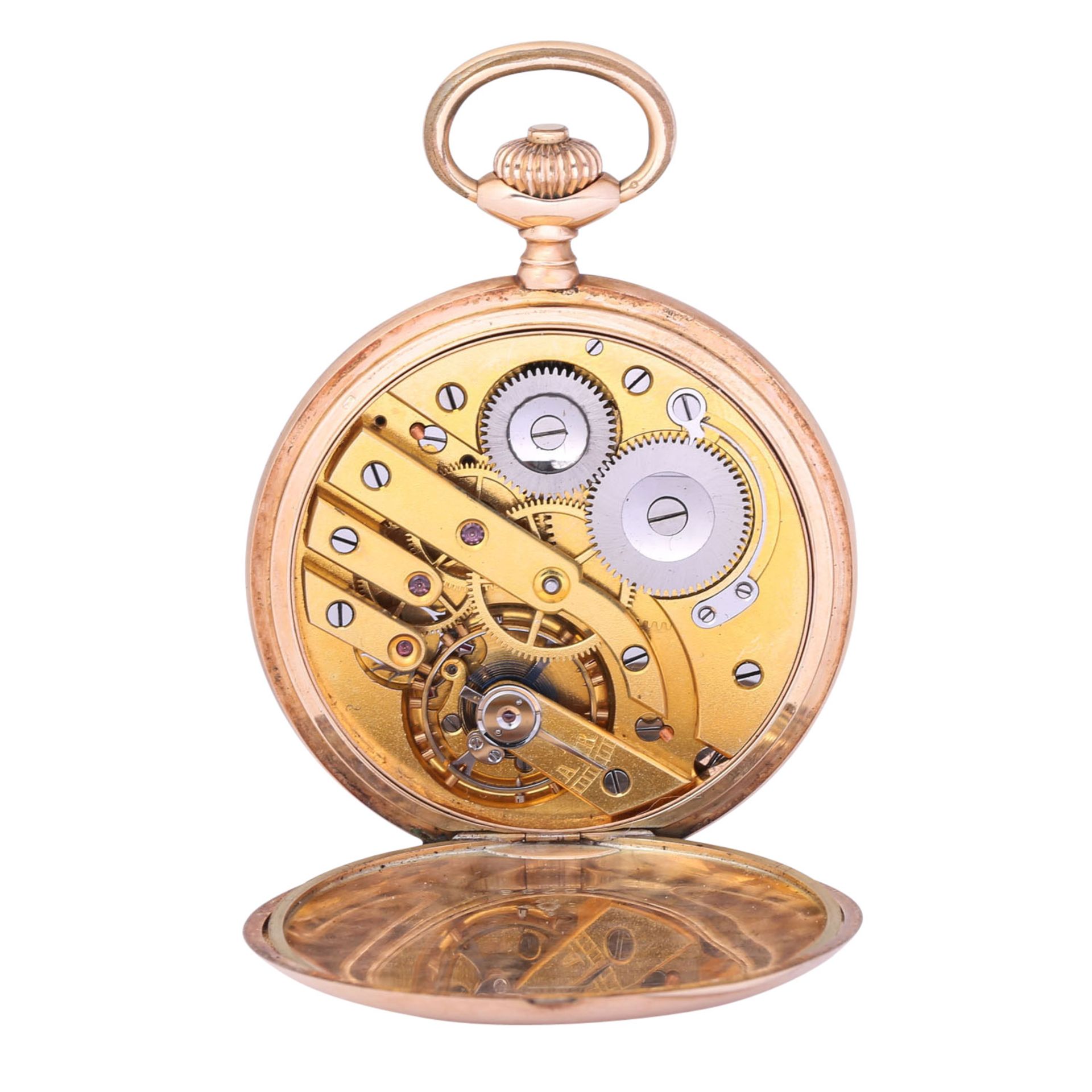 OTTO SCHLAGETER 14K Savonette Taschenuhr. - Image 5 of 12