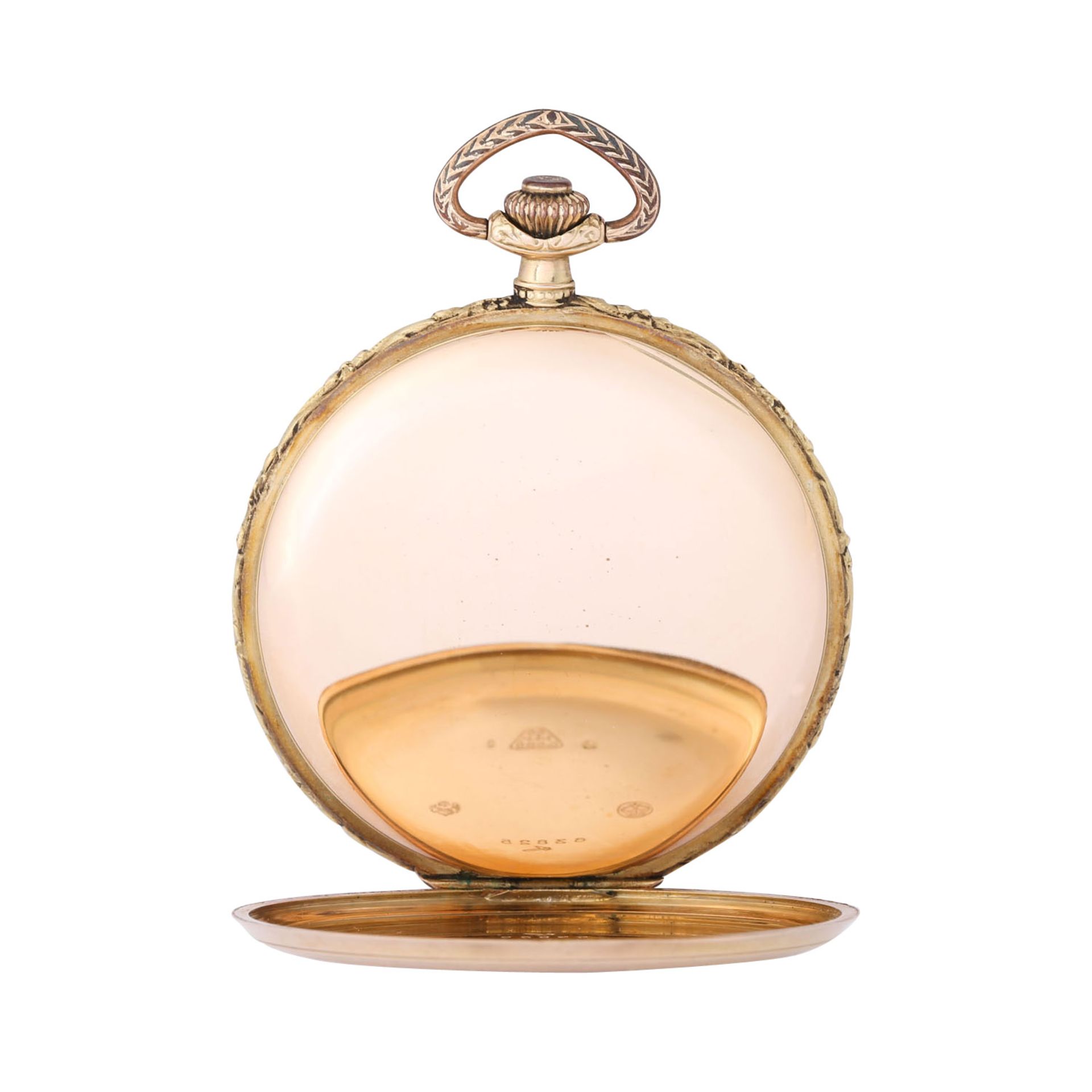 UNION S.A. SOLEURE 14K Gold Savonette Taschenuhr. - Image 4 of 12