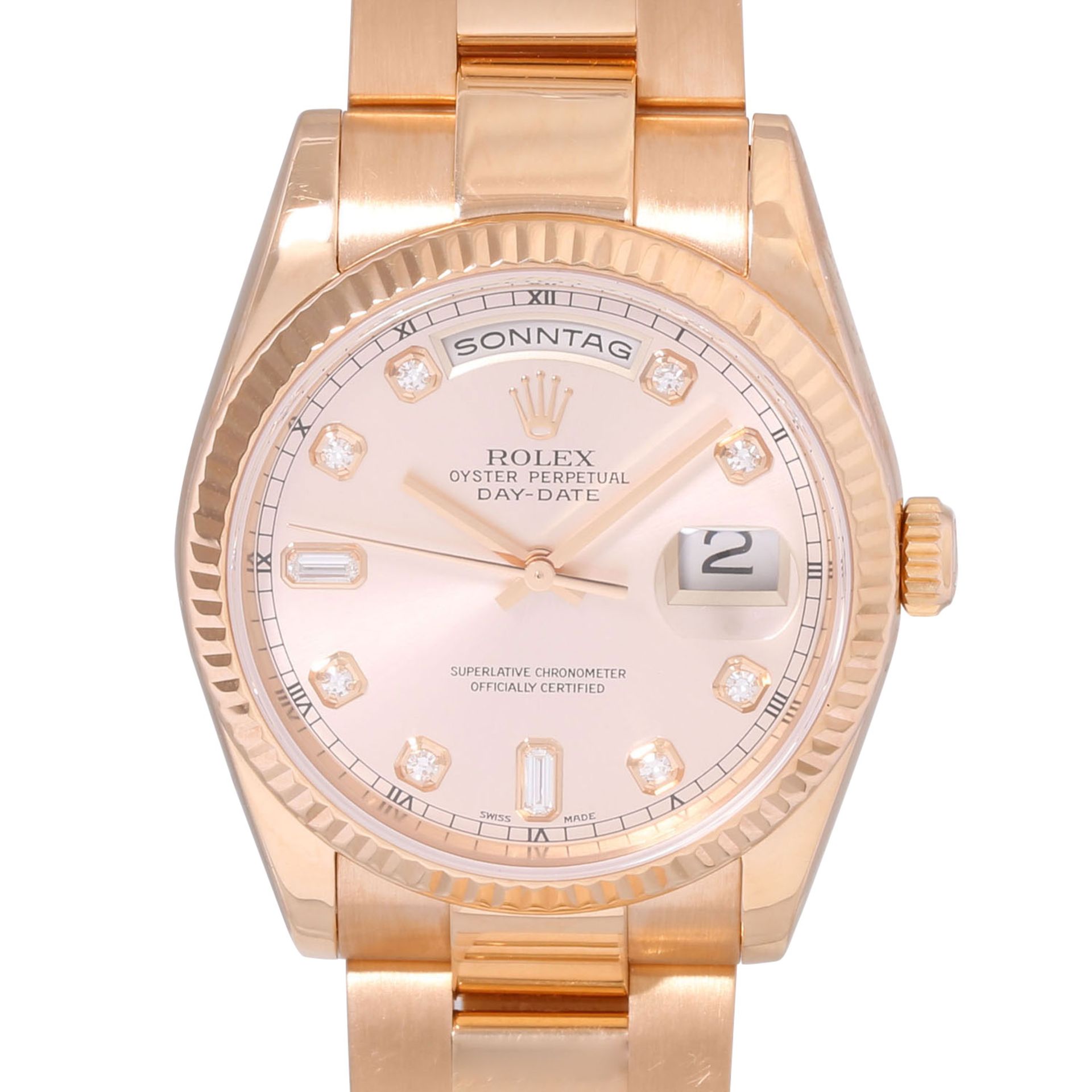 ROLEX Day-Date 36 Ref. 118235 Herrenarmbanduhr von 2005. 