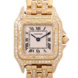 CARTIER Neo-Vintage Panthere Damen Armbanduhr, Ref. 866919. Ca. 1990er Jahre.