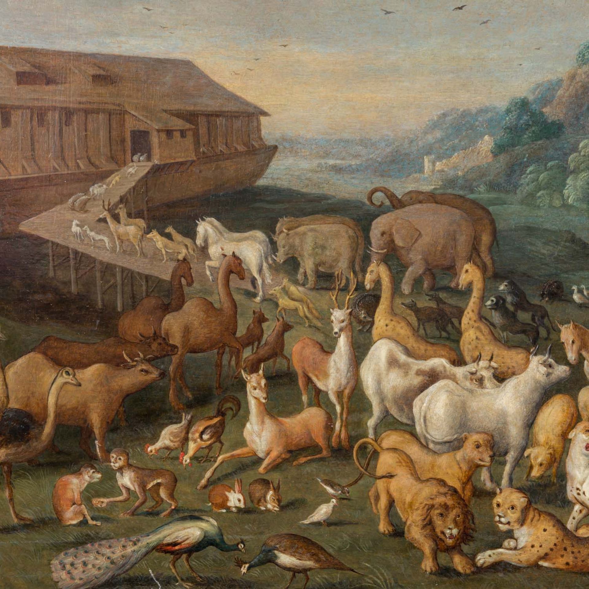 BOUTTATS, FREDERICK I, 1612-1661, (zugeschrieben) "Einzug der Tiere in die Arche Noah" - Bild 4 aus 6