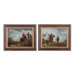 SCHULE DES XVIII JAHRHUNDERTS "Gemäldepaar mit osmanischen Soldaten"