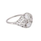 Art Déco Ring mit Altschliffdiamanten zus. ca. 0,9 ct,