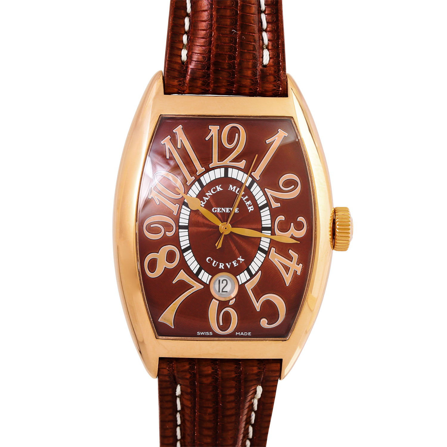 FRANCK MULLER Geneve Cintrée Curvex "Braun", Ref. 8880 SC DT. Armbanduhr.