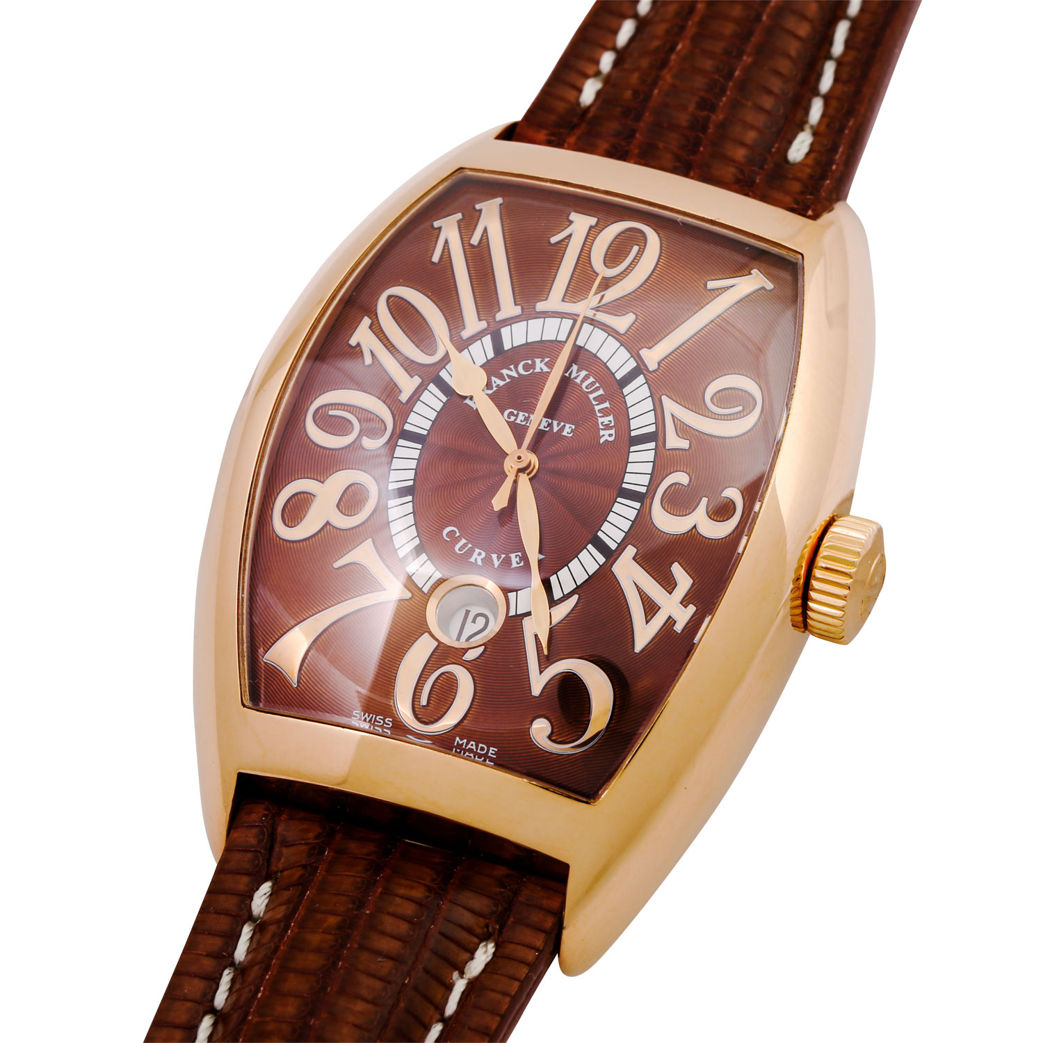 FRANCK MULLER Geneve Cintrée Curvex "Braun", Ref. 8880 SC DT. Armbanduhr. - Image 5 of 10