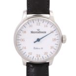 MEISTERSINGER Einzeiger limitierte "Edition 24" Herren Armbanduhr Ref. Ed. 2011-2401.