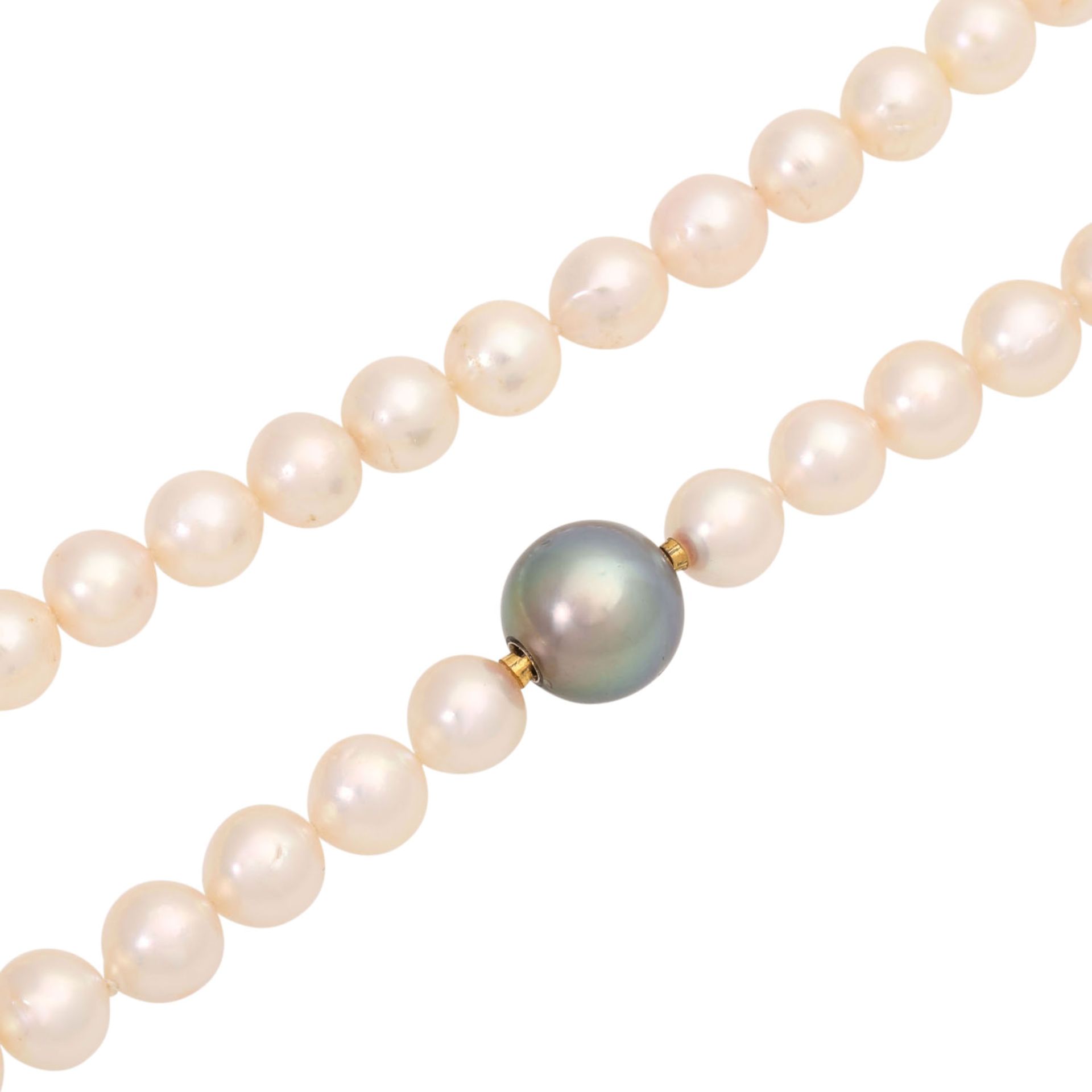 Perlencollier mit Tahitiperlschließe,  - Bild 4 aus 4
